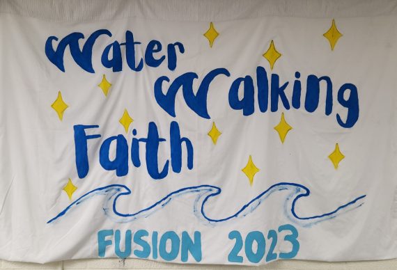 Cedarkirk Fusion 2023 water walking sign